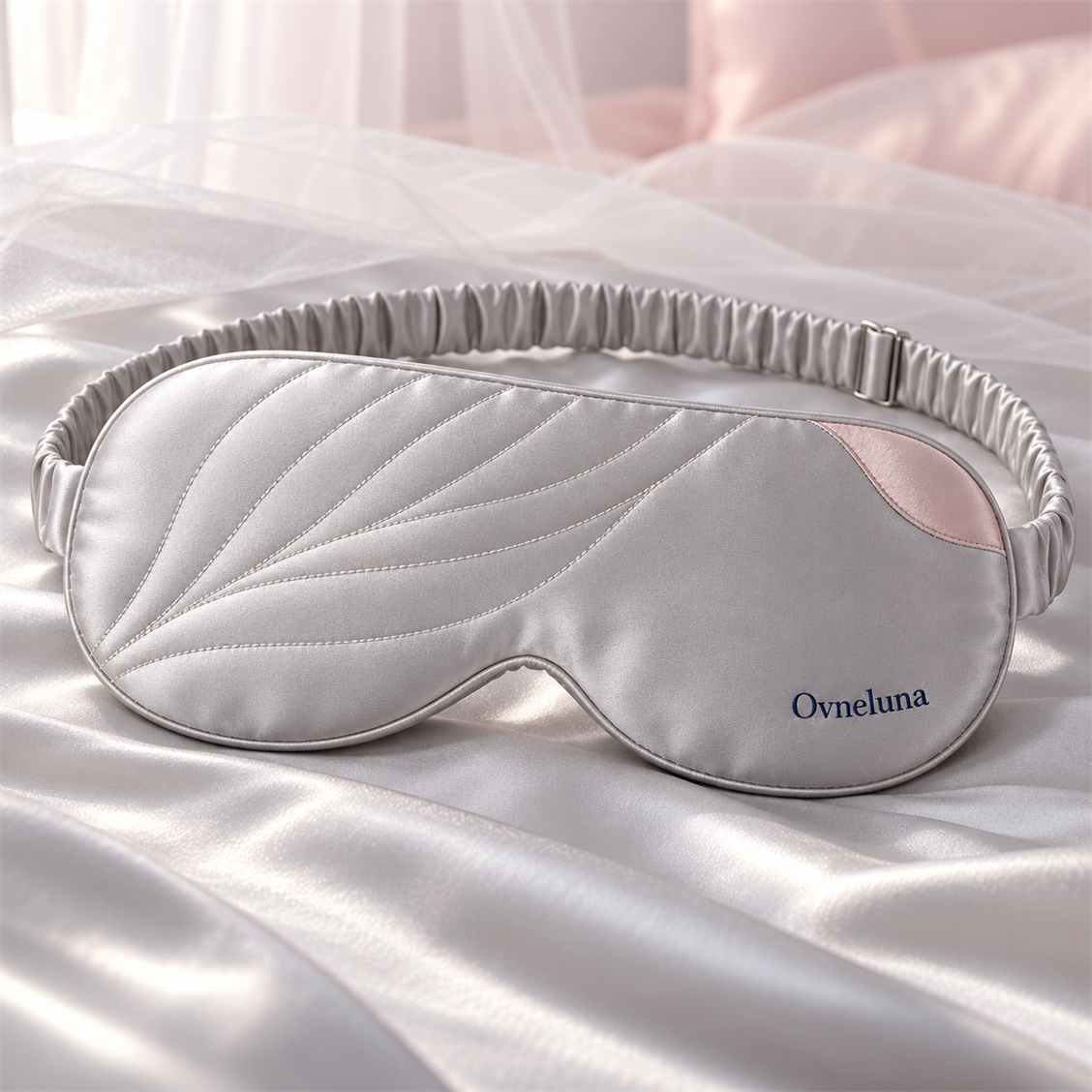 Ovneluna Silver Quiet Sleep Mask silk sleep mask product detail
