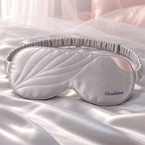 Ovneluna Silver Quiet Sleep Mask silk sleep mask product detail